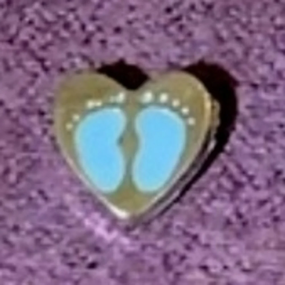 Heart-Shaped Blue Footprint 